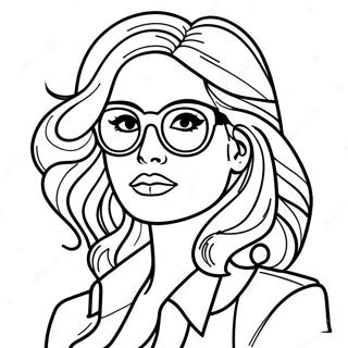 Stylish Hot Girl With Sunglasses Coloring Page 66594-53396