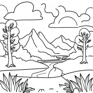 Endless Nature Scenes Coloring Page 66604-53405