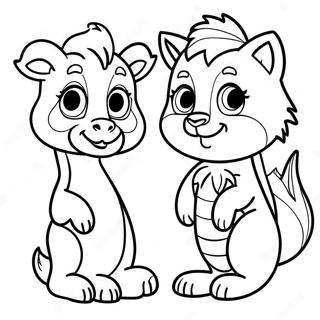 Matching Animals Coloring Page 66633-53426