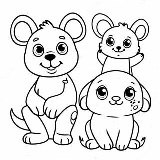 Matching Animals Coloring Page 66633-53427