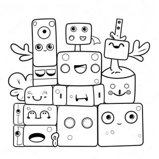 Colorful Numberblocks 1000 Characters Coloring Page 66644-53437