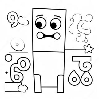 Numberblocks 8 Coloring Pages