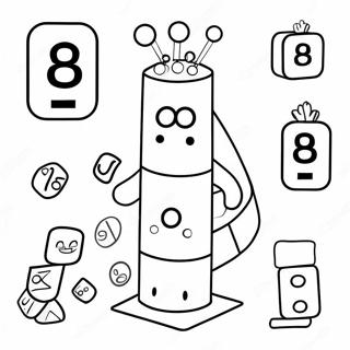 Numberblocks 8 Coloring Page 66663-53451