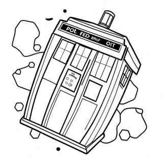 Tardis In Space Coloring Page 6667-5426