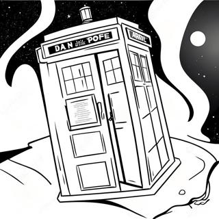 Tardis In Space Coloring Page 6667-5428