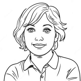 Self Portrait Template Coloring Pages