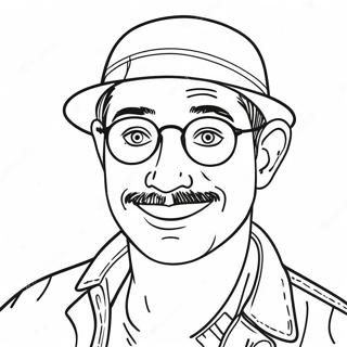 Funny Self Portrait Template Coloring Page 66684-53466