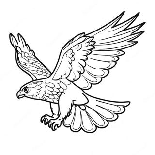 Majestic Falcon In Flight Coloring Page 66734-53517