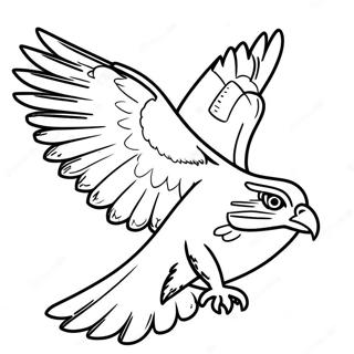 Majestic Falcon In Flight Coloring Page 66734-53518