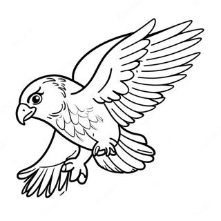 Majestic Falcon In Flight Coloring Page 66734-53519