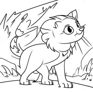 Brave Warrior Cats In Battle Coloring Page 66744-53514