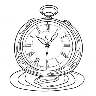 Melting Clocks By Salvador Dali Coloring Page 66754-53529