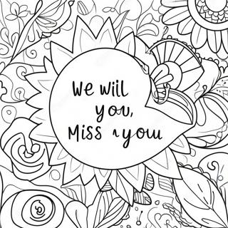 We Will Miss You Message Coloring Page 6676-5436