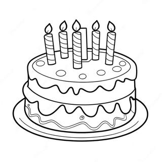 Joyful Birthday Cake For Nana Coloring Page 66794-53560