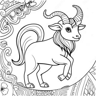 Capricorn Zodiac Sign Coloring Page 66803-53562