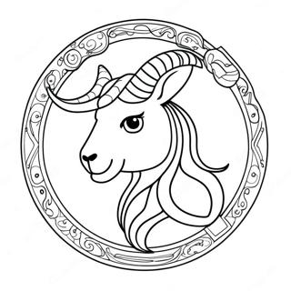 Capricorn Zodiac Sign Coloring Page 66803-53563