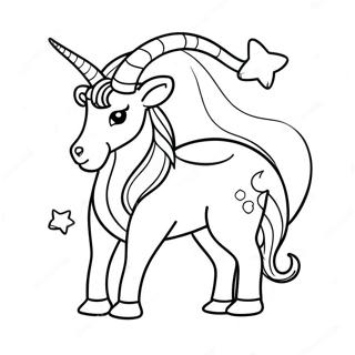 Colorful Capricorn With Stars Coloring Page 66804-53565