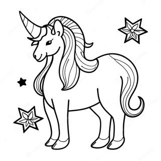 Colorful Capricorn With Stars Coloring Page 66804-53567