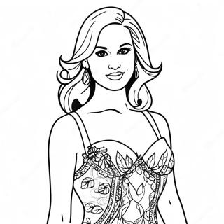 Naomi Lord In A Colorful Dress Coloring Page 66824-53586