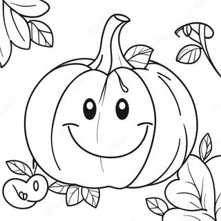 Smiling Pumpkin Face Coloring Page 66844-53599