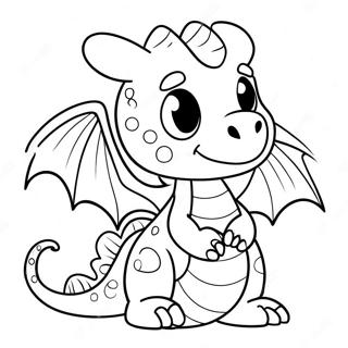 Cute Dragon With Colorful Scales Coloring Page 66854-53606