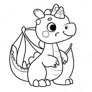 Cute Dragon With Colorful Scales Coloring Page 66854-53607