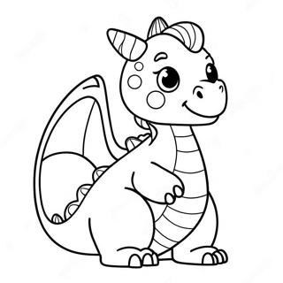 Cute Dragon With Colorful Scales Coloring Page 66854-53608