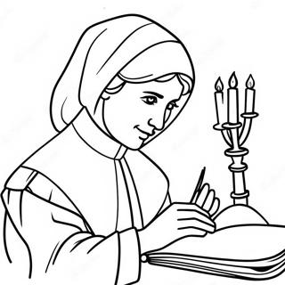 St Elizabeth Ann Seton Praying Coloring Page 66864-53618