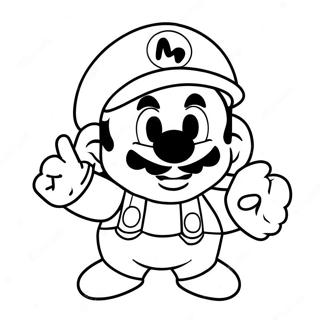 Festive Mario With Santa Hat Coloring Page 6687-5445