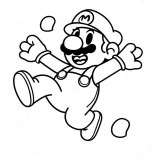 Mario Jumping Coloring Pages