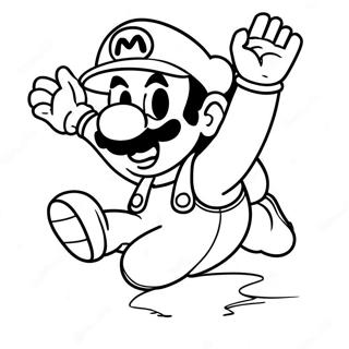 Mario Jumping High Coloring Page 66883-53630