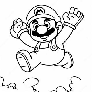 Mario Jumping High Coloring Page 66883-53631