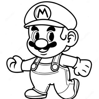 Mario Jumping Coloring Pages