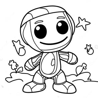 Sackboy In A Playful Pose Coloring Page 66904-53641