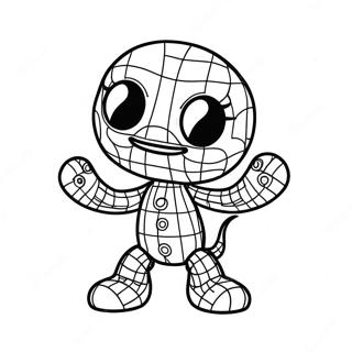 Sackboy In A Playful Pose Coloring Page 66904-53643