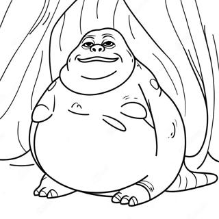 Jabba The Hutt In A Silly Pose Coloring Page 66914-53649