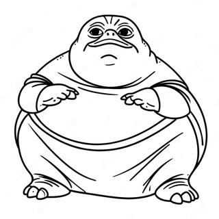 Jabba The Hutt In A Silly Pose Coloring Page 66914-53650