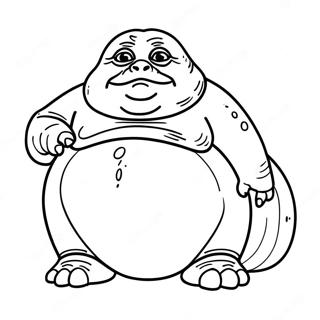 Jabba The Hutt In A Silly Pose Coloring Page 66914-53651