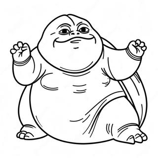 Jabba The Hutt In A Silly Pose Coloring Page 66914-53652