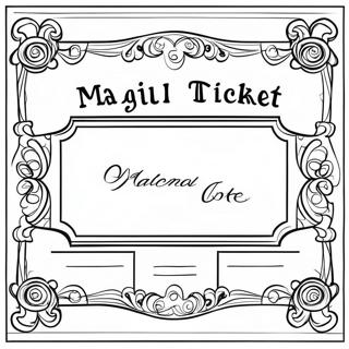 Magical Golden Ticket Adventure Coloring Page 66924-53657