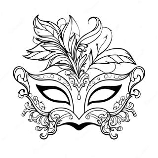 Masquerade Mask Coloring Page 66933-53661