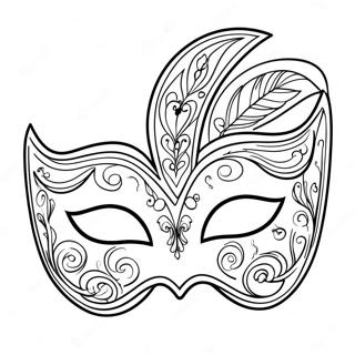 Masquerade Mask Coloring Page 66933-53663