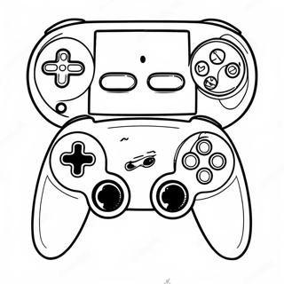 Vintage Game Controller Coloring Page 66944-53674