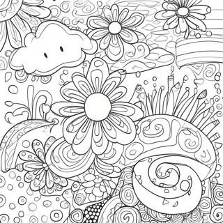 Fun Scribbles And Ink Patterns Coloring Page 66994-53709