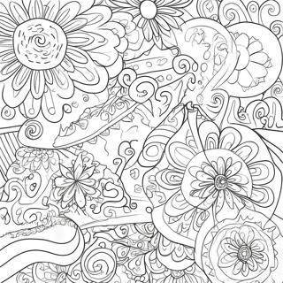 Fun Scribbles And Ink Patterns Coloring Page 66994-53710