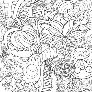 Fun Scribbles And Ink Patterns Coloring Page 66994-53712