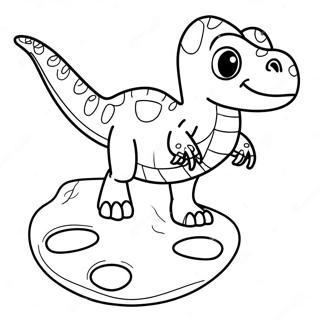 Dinosaur Footprint Coloring Page 67003-53720