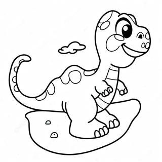 Cute Dinosaur Footprint Coloring Page 67004-53721