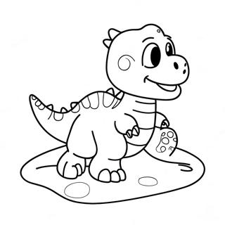 Cute Dinosaur Footprint Coloring Page 67004-53722