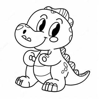 Cute Dinosaur Footprint Coloring Page 67004-53723